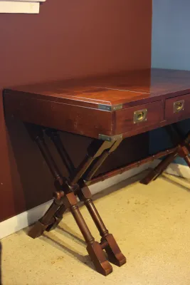 Bombay Company Campaign-Style Writing Desk with Brass Hardware
