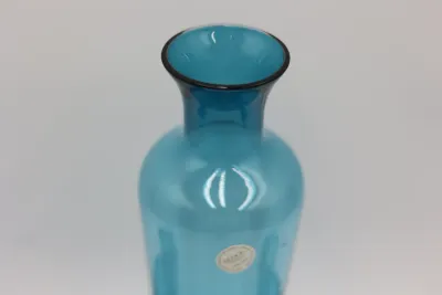 Block Crystal Blue Decanter & 6 Cordial Glasses