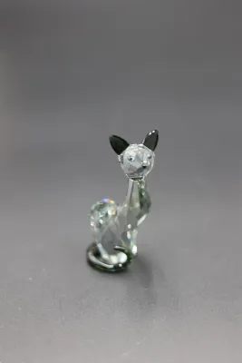 Swarovski Crystal Cat Figurine with Original Box