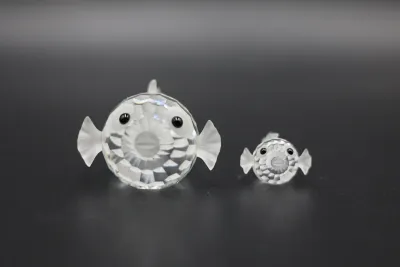 Swarovski Crystal South Sea Blowfish Figurines – Pair