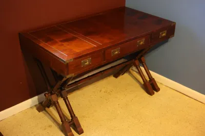 Bombay Company Campaign-Style Writing Desk with Brass Hardware
