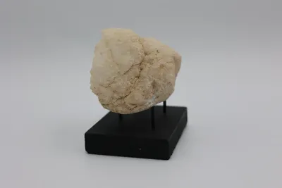 Natural Quartz Geode on Black Display Stand
