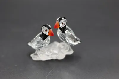Swarovski Crystal Puffins Bird Figurine
