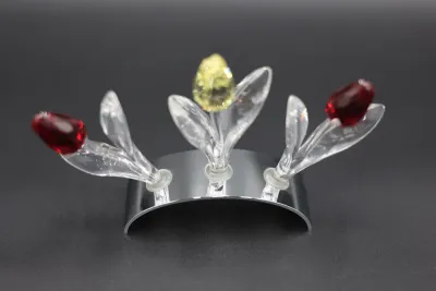 Swarovski Crystal SCS Tulip Trio with Display Stand