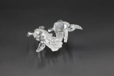 Swarovski Crystal Baby Sea Turtles on Coral