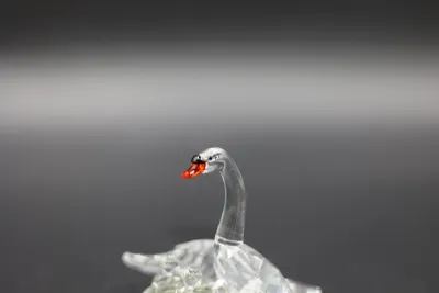 Swarovski Crystal Swan Family with Three Cygnets