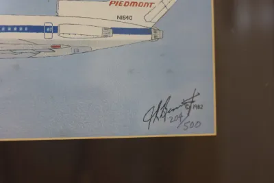 1982 Signed Limited Edition Piedmont Airlines Aircraft Fleet Print 204/500