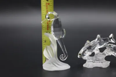 Swarovski Crystal Aquatic Worlds Seahorse & School of Fish Figurines