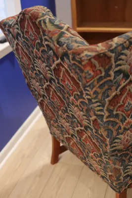 Bassett Upholstered Wingback Chair with Matching Ottoman