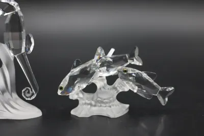 Swarovski Crystal Aquatic Worlds Seahorse & School of Fish Figurines