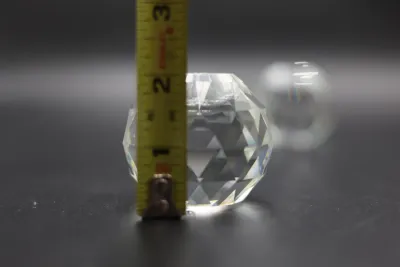 Pair of Swarovski Faceted Crystal Globe Taper Candle Holders