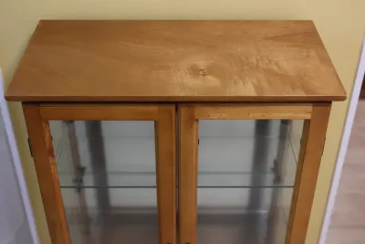 Lighted Wood & Glass Curio Display Cabinet (2 of 2)