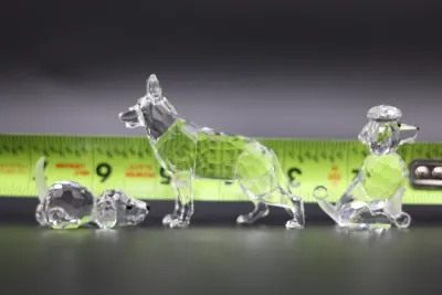 Swarovski Crystal Dog Figurines – German Shepherd, Poodle & Puppy