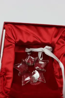 Waterford Crystal Snowflake & Snow Star Christmas Ornaments