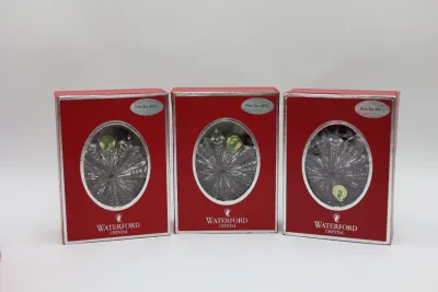 Waterford Crystal 2012 Christmas Ornaments – Set of 3 Boxed
