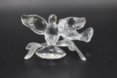 Swarovski Crystal Turtledoves on Frosted Branch