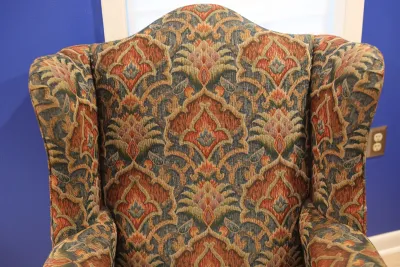 Bassett Upholstered Wingback Chair with Matching Ottoman