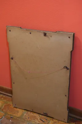 Ornate Brown Framed Rectangular Wall Mirror