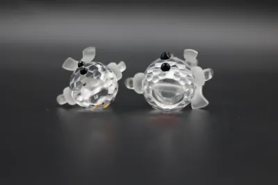 Swarovski Crystal Snowman & Snow Woman Figurines