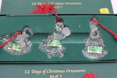 Marquis by Waterford 12 Days of Christmas Crystal Ornaments