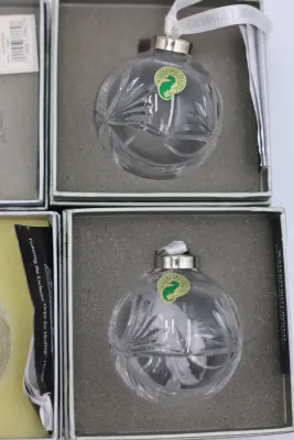 Waterford Crystal Cut Ball Christmas Ornaments