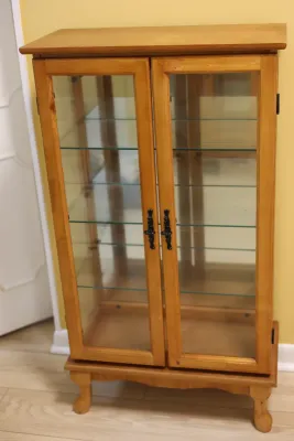 Lighted Wood & Glass Curio Display Cabinet (2 of 2)