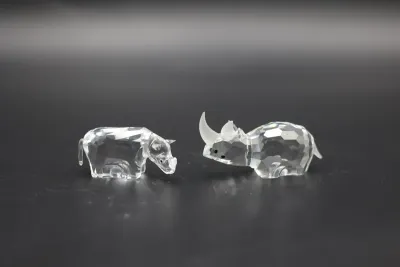 Swarovski Crystal Rhinoceros Figurines