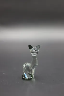 Swarovski Crystal Cat Figurine with Original Box