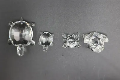 Swarovski Crystal Turtle & Frog Figurines