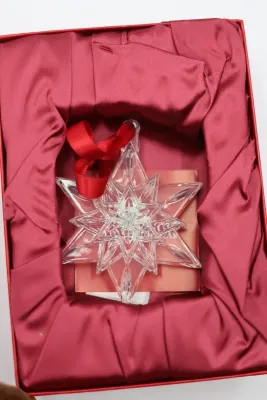 Waterford Crystal Snowflake & Snow Star Christmas Ornaments
