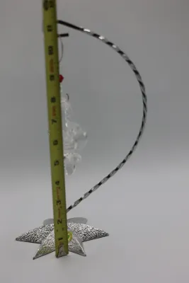 Waterford Crystal Fleur-de-Lis Ornament with Waterford Star Display Stand