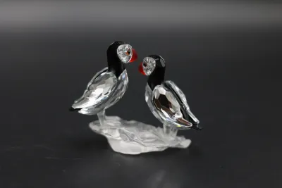 Swarovski Crystal Puffins Bird Figurine
