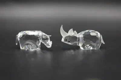 Swarovski Crystal Rhinoceros Figurines