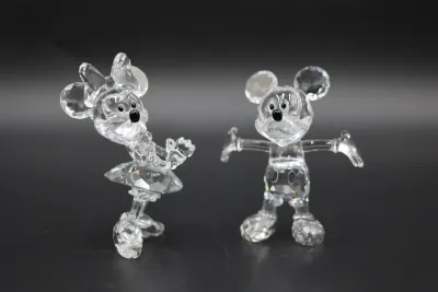 Swarovski Disney Showcase Mickey & Minnie Mouse Crystal Figurines
