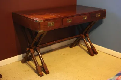 Bombay Company Campaign-Style Writing Desk with Brass Hardware