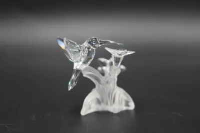 Swarovski Crystal Hummingbird with Flowers Figurine