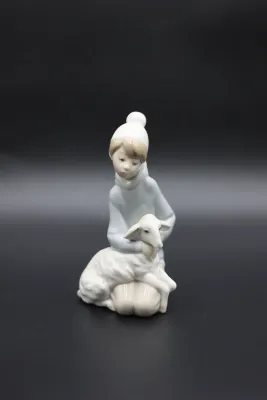 Lladró Shepherd Boy with Lamb Porcelain Figurine