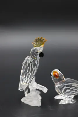 Swarovski Crystal Feathered Beauties Tropical Bird Figurines – Set of 3