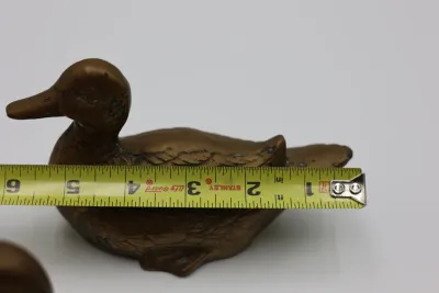Pair of Vintage Korean Brass Duck Figurines
