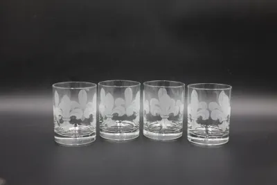 Mignon Faget Fleur de Lis Rocks Glasses – Set of 4