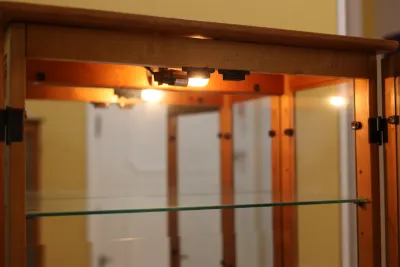 Lighted Wood & Glass Curio Display Cabinet (2 of 2)