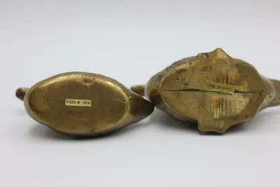 Pair of Vintage Korean Brass Duck Figurines