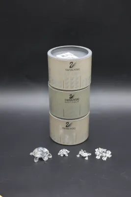Swarovski Crystal Turtle & Frog Figurines