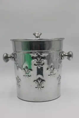 Fleur-de-Lis Ice Bucket, Slate Coasters & Bottle Opener