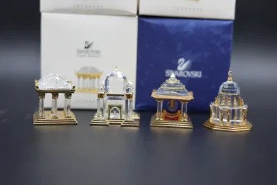 Swarovski Crystal Memories Journeys Architectural Figurines – Set of 4 with Boxes