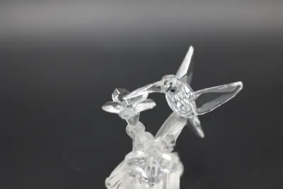 Swarovski Crystal Hummingbird with Flowers Figurine