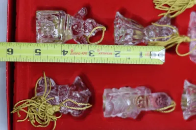 Gorham Crystal Christmas Ornaments – Set of 9 with Original Box