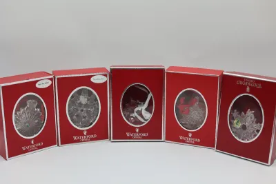Waterford Crystal Snowflake & Snow Star Christmas Ornaments