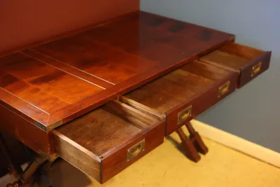 Bombay Company Campaign-Style Writing Desk with Brass Hardware