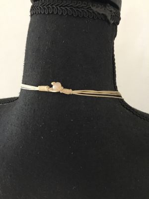 Beautiful, multi strand cream glass bead necklace